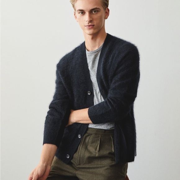 Todd Snyder Speckled Wool Blend Cardigan - Picture 1 of 5